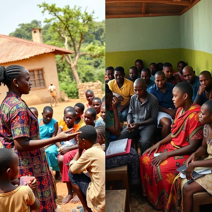 Healthcare professionals in rural Kenya